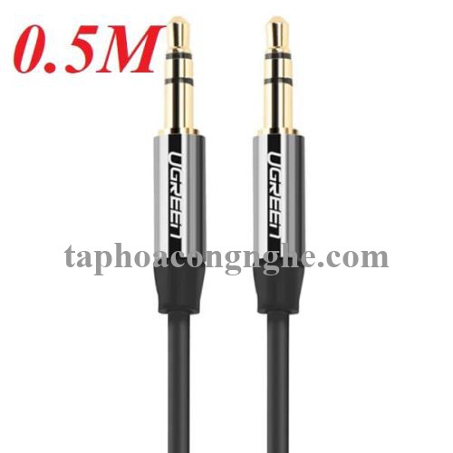 Ugreen 30551 0.5M màu Đen Cáp âm thanh 2 đầu 3.5mm dương mạ vàng AV139 30030551